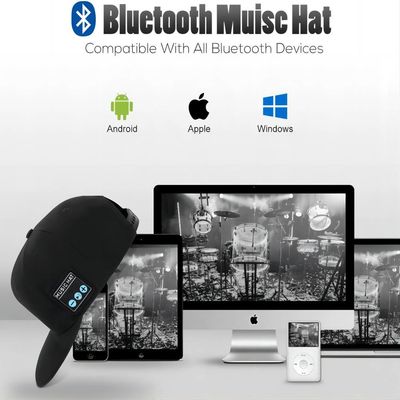 Lavage de main de bluetooth de sports de haut-parleur audio mobile de chapeau et réglable démontables pour le base-ball, raie, faisant du vélo