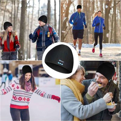 Chapeau sans fil de la calotte B5 avec le bluetooth, les appels téléphoniques mains libres et la musique jouant avec la chaleur pour les hommes, sports d'hiver de femmes