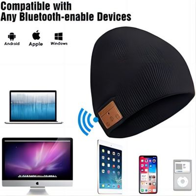 Chapeau sans fil de la calotte B5 avec le bluetooth, les appels téléphoniques mains libres et la musique jouant avec la chaleur pour les hommes, sports d'hiver de femmes