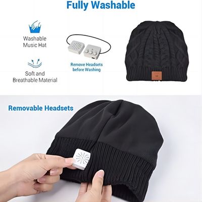 Haut-parleurs sans fil de Bluetooth Beanie Hat With HD d'appels téléphoniques de haut-parleur du téléphone, cadeaux
