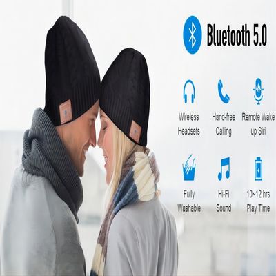 Haut-parleurs sans fil de Bluetooth Beanie Hat With HD d'appels téléphoniques de haut-parleur du téléphone, cadeaux