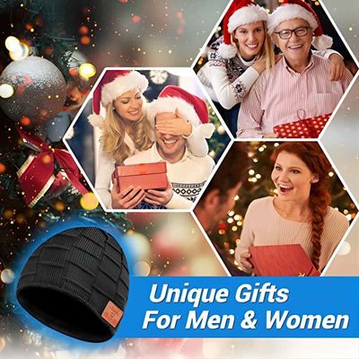 Double apprécier de musique de haut-parleurs de B5 Bluetooth 5,0 Beanie Hat With Wireless Headphone