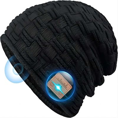 Double apprécier de musique de haut-parleurs de B5 Bluetooth 5,0 Beanie Hat With Wireless Headphone