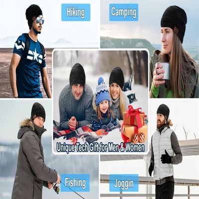 Viview Beanie Music Hat avec le chapeau réglable de bluetooth de haut-parleur de bluetooth pour des sports en plein air ski, chasse d'hiver