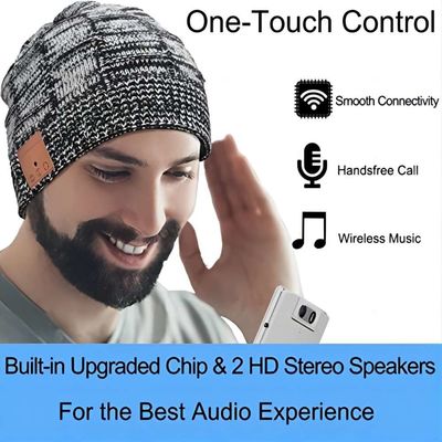 Tricotez la radio Beanie Headset futé de chapeau d'hiver où 24 heures jouent le haut-parleur de stéréo du temps HD