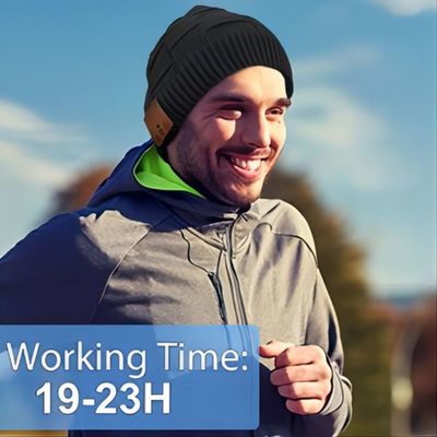 Noir de Bluetooth Beanie Hat Women Beanie Hat d'hommes pour des activités de concurrence d'hiver