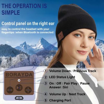 Cadeaux de technologie de Bluetooth Beanie Headphones Hat Unique Christmas