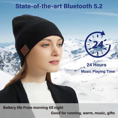 L'hiver de Bluetooth Beanie Hat Headphone Music Hat de femmes d'hommes tricotent le chapeau