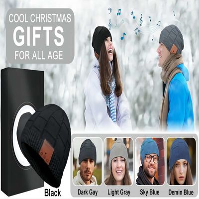 Bluetooth Beanie Hat Knit Music Hat sans fil pour faire un cycle, patinage artistique, augmentant