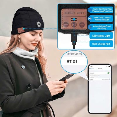 Patinage augmentant le chien de camping marchant le playback de musique de lampe-torche de chapeau de Bluetooth LED