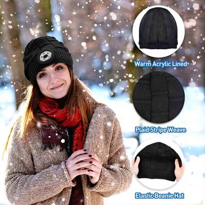 Nuit de marche de nuit pulsant le playback de musique de lampe de Bluetooth Beanie Hat LED