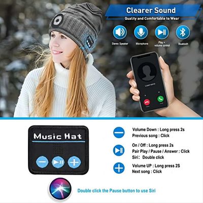 Chapeau de lampe-torche de Bluetooth de batterie de Rechargable pour la neige de pelle à pêche de nuit