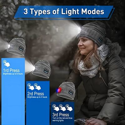Chapeau de lampe-torche de Bluetooth de batterie de Rechargable pour la neige de pelle à pêche de nuit