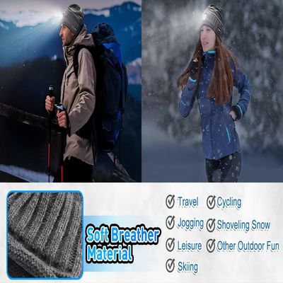 Chapeau de lampe-torche de Bluetooth de batterie de Rechargable pour la neige de pelle à pêche de nuit