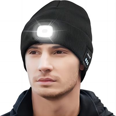 Chapeau de 4 de LED de phare écouteurs de Bluetooth avec les cadeaux d'anniversaire sans fil d'écouteurs