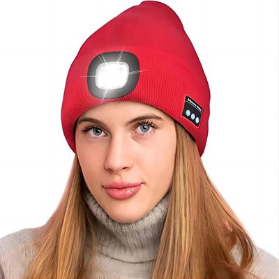 Le chapeau sans fil d'écouteur de chapeau de phare de LED allument votre manière, musique de écoute