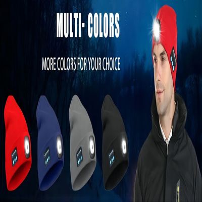 Le chapeau sans fil d'écouteur de chapeau de phare de LED allument votre manière, musique de écoute
