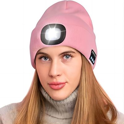 Playback LED Beanie With Light Hands Free de musique réclamant la pêche de notation de coucher du soleil