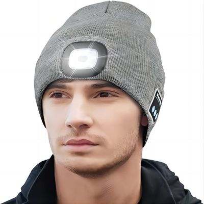 La LED tricotent le temps de jeu du chapeau 12hours d'écouteurs de Bluetooth construite dans le microphone