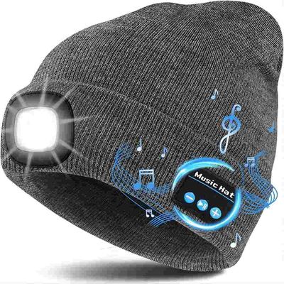Chapeau ireless gris de casque libre vos mains aux Callings de téléphone de playback de musique