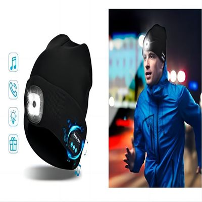 Réponses de téléphone de musique de chapeau d'écouteurs de Bluetooth de lampe-torche pour le fonctionnement de nuit