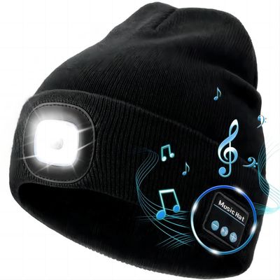 Chapeau sans fil d'écouteurs de Bluetooth d'écouteurs avec des cadeaux de Noël de lumières