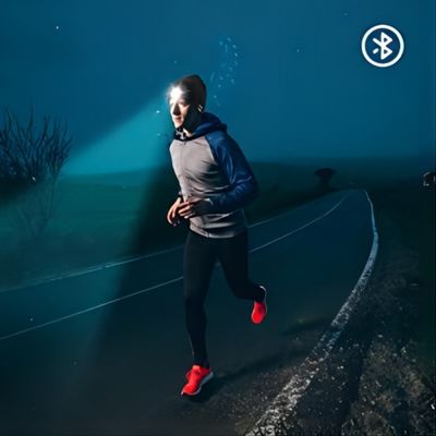 Chapeau sans fil d'écouteurs de Bluetooth d'écouteurs de sports en plein air avec la torche