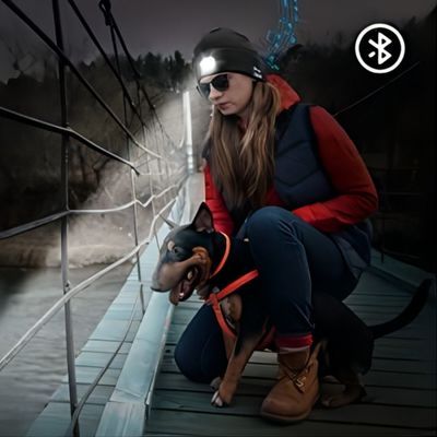 Le chapeau visuel de LED Bluetooth, caméra vidéo portative portable de résolution de 5.0-megapixel HD avec la musique apprécient le phare pour la patrouille