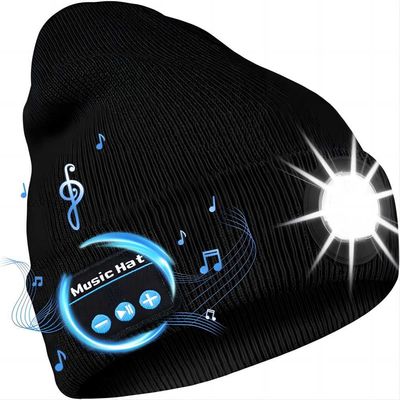 Le chapeau visuel de LED Bluetooth, caméra vidéo portative portable de résolution de 5.0-megapixel HD avec la musique apprécient le phare pour la patrouille
