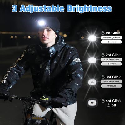 Pleine caméra visuelle de corps de chapeau de HD 1296P Bluetooth avec des phares d'éclat de LED