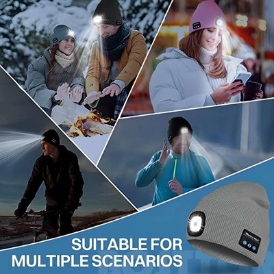 Pleine caméra visuelle de corps de chapeau de HD 1296P Bluetooth avec des phares d'éclat de LED