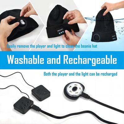 Chapeau visuel de enregistrement d'écouteurs de Bluetooth avec l'enregistrement de boucle de vision nocturne de Headflashlight