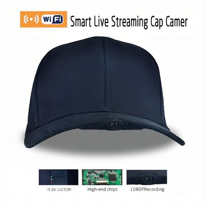 contrôle d'APPLI de chapeau de caméra caché par action du sport 2K avec la batterie de 1000mah Rechargable