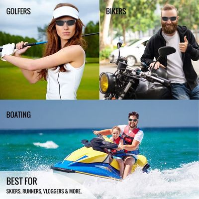 Lunettes de soleil visuelles de Bluetooth d'enregistrement vidéo