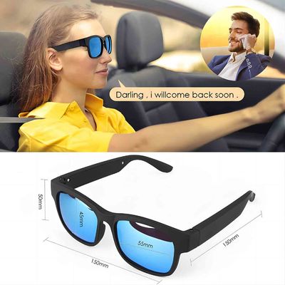 La musique ouverte d'oreille de radio de lunettes de soleil intelligentes de Bluetooth remet l'appel gratuit imperméable